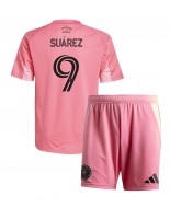 Inter Miami Luis Suarez #9 Hjemmedraktsett Barn 2025-26 Korte ermer (+ bukser)